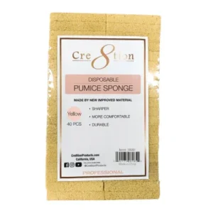 Cre8tion Disposable New Sharper Pumice Sponge 400 pcs YELLOW