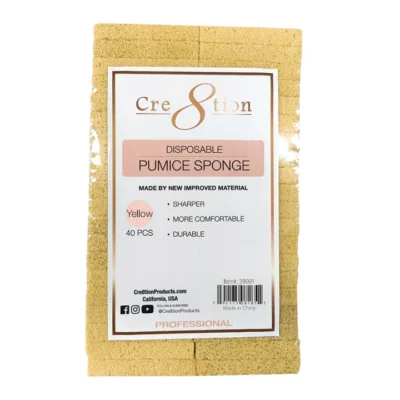 Cre8tion Disposable New Sharper Pumice Sponge 400 pcs YELLOW